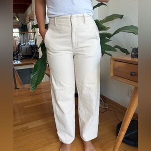 Wilfred Aritzia High-Rise Straight Leg Women’s Trousers Cream